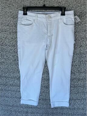 Kut From the Kloth Women’s White Amy Crop Straight Leg Jeans Size 6P NWT
